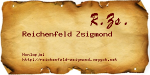 Reichenfeld Zsigmond névjegykártya